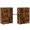 vidaXL Сайдборди, 2 бр, опушен дъб, 60x31x84 см, инженерно дърво