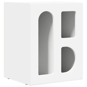 vidaXL Нощно шкафче ELST Бяло 40 x 35 x 50 см Инженерна дървесина