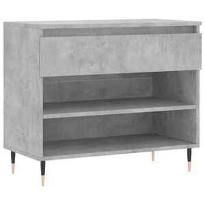 vidaXL Шкаф за обувки, бетонно сив, 70x36x60 см, инженерно дърво