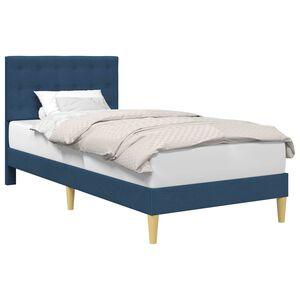 vidaXL Рамка за легло с таблото Синьо 80 x 200 cm Текстил