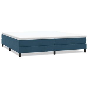 vidaXL Box Spring Легло без матрак Тъмно синьо 200x210 cm Кадифе