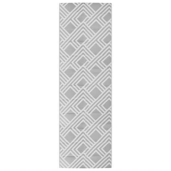 vidaXL Килим за открито, ARAKIL сив, 80x250 см, PP