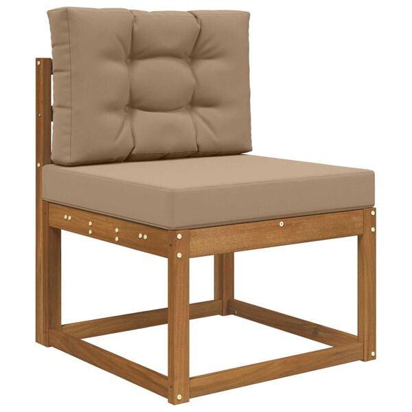 vidaXL Възглавница за диван на открито 2 pcs Таупе Полиестер