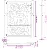 vidaXL Градинска порта 100x125 см, изветряща стомана, дизайн с пламък