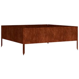 vidaXL Градинска повдигната леха 100x100x41 см кортенова стомана