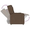 vidaXL 2-местен реклайнер с поставка за чаша, кафяв, текстил