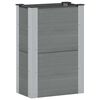vidaXL Градинска повдигната леха Сиво 50 x 30 x 72 см алу.