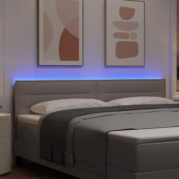 vidaXL LED глава С LED лентисти светлини Таупе 180 cm Полиестер