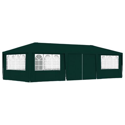 vidaXL Професионална парти шатра със стени 4x9 м зелена 90 г/м²