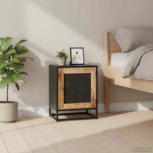 vidaXL Нощно шкафче, 40x30x50 см, грубо мангово дърво
