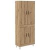 vidaXL Висок шкаф 2 бр. Дъб 69,5 x 34 x 180 см Инженерна дървесина