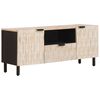 vidaXL ТВ шкаф с чекмедже Финал на бяло измиване 105 x 33 x 46 см