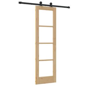 vidaXL Преплъзваща се врата ORKDAL Естествен 61 x 198,5 см