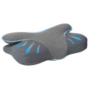 vidaXL Възглавница за врат с възглавница Сив 58 x 36 x 13 см Полиестер