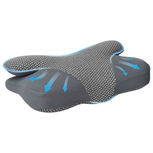 vidaXL Възглавница с възглавница Сив 59 x 38 x 14 см Полиестер