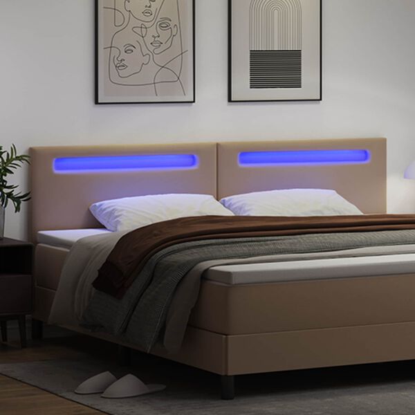 vidaXL LED глава Капучино 200 cm Изкуствена