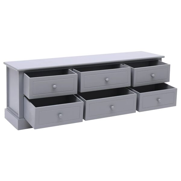 vidaXL Пейка за коридор, тъмносива, 115x30x40 cм, дърво