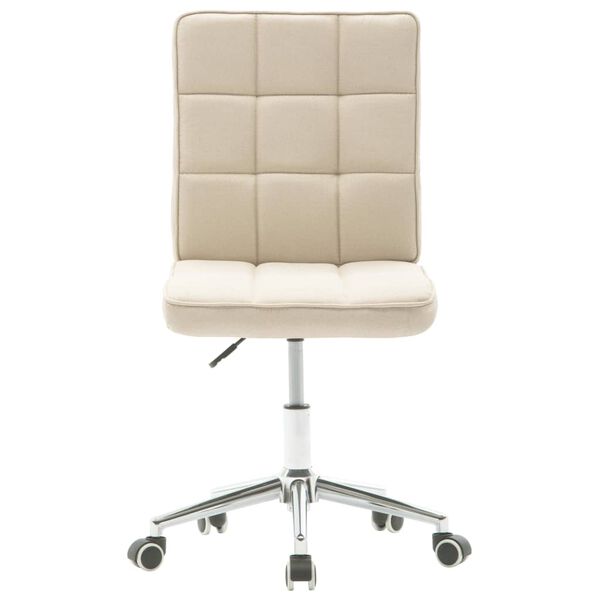 vidaXL Трапезни столове, 6 бр, кремави, плат