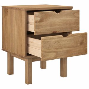 vidaXL Нощно шкафче OTTA, 45x39x57 см, борово дърво масив