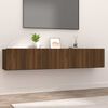 vidaXL ТB шкафове, 2 бр, кафяв дъб, 80x30x30 см, инженерно дърво