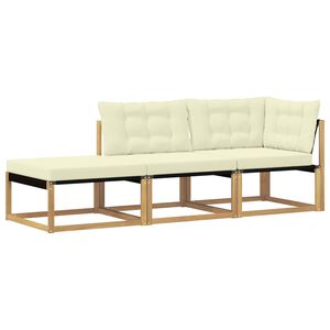 vidaXL Секционен диван с възглавница Бяло 241,5 x 83 x 73 см