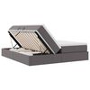 vidaXL Легло с място за съхранение и матрак с матрак Сив 200 x 200 cm