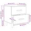 vidaXL Шкаф за легло 2 pcs Дъб 40 x 35 x 47.5см Инженерно дърво