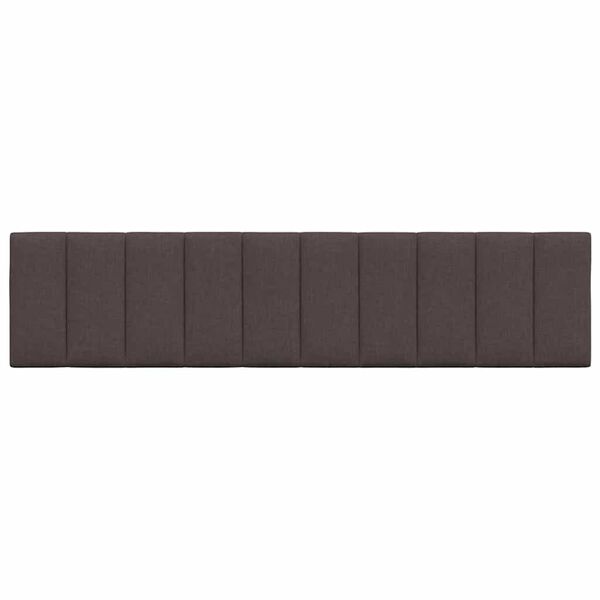 vidaXL Мека табла за легло Hanko, тъмнокафява, 200 см, плат