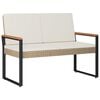 vidaXL Външна пейка 2 -Seater 107 x 61 x 80 см полиратан Правоъгълна