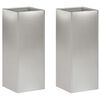 vidaXL Градинска саксия 2 бр. Сребристо 20 x 20 x 50 см