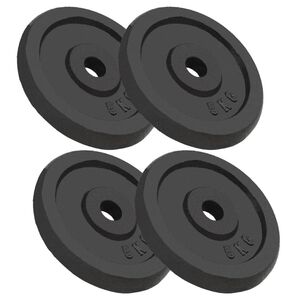 vidaXL Дискове за тежести, 4 бр, 4x5 кг, чугун