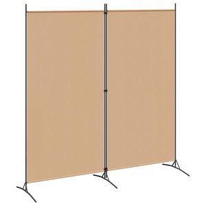 vidaXL Разделител на стая с 2 панели Бежово 175 x 180 cm Текстил