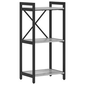 vidaXL Рафт за книги 40 x 30 x 85 см Инженерна дървесина Сив сонома