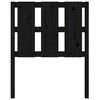 vidaXL Горна табла за легло, черна, 80,5x4x100 см, бор масив
