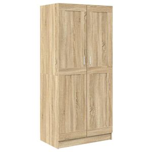 vidaXL Гардероб, дъб сонома, 82,5x51,5x180 см, инженерно дърво