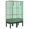 vidaXL Повдигнато легло с оранжерия калъф, ратанов вид, 80x40x140 см