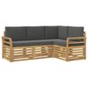 vidaXL Комплекти дивани 4 pcs Бяло и антрацит 190 x 130,5 x 73 см