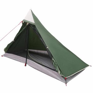 vidaXL Палатка за туристическа раница 222 x 85 x 125 см Зелено