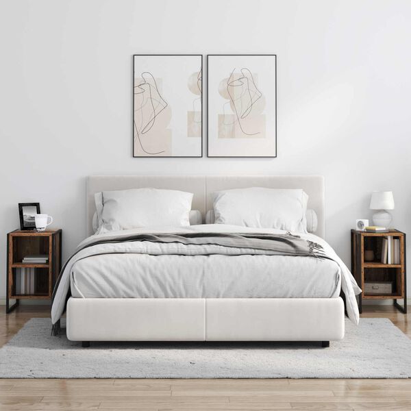 vidaXL Нощно шкафче Старо дърво 39.5 x 30 x 50 см Инженерно дърво