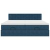 vidaXL Османска легло с матраци, тъмносиньо, 200x200 см, кадифе