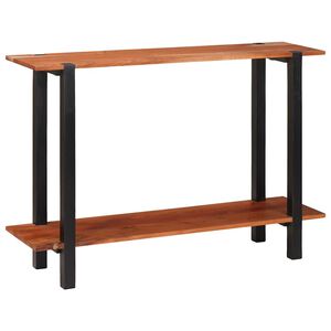 vidaXL Конзолна маса с рафт Кафяв и черен 110 x 30 x 75 см