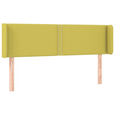 vidaXL Горна табла за легло, зелена, 147x16x78/88 см, плат