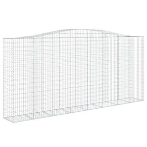 vidaXL Дъговидна габионна кошница 400x50x180/200 см поцинковано желязо