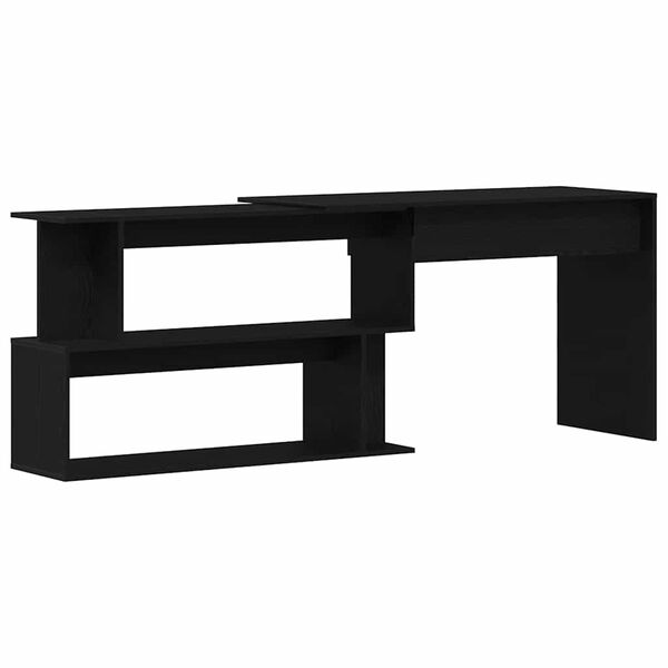 vidaXL Бюро Черния дъб 200 x 50 x 76 см Инженерно дърво