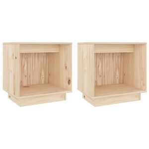 vidaXL Нощни шкафчета, 2 бр, 40x30x40 см, борово дърво масив