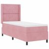 vidaXL Легло с пружинирана основа с матрак Розово 80 x 200 cm Кадифе