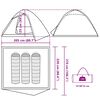 vidaXL Куполна къмпинг палатка, 3-местна, масленозелена, водоустойчива