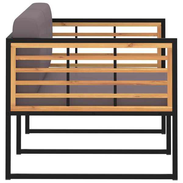 vidaXL Градински комплект от 4 части, акациево дърво масив и стомана