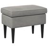 vidaXL Пуф за крака Светлосиво 55 x 35 x 41 см Кадифе