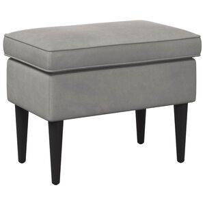 vidaXL Пуф за крака Светлосиво 55 x 35 x 41 см Кадифе